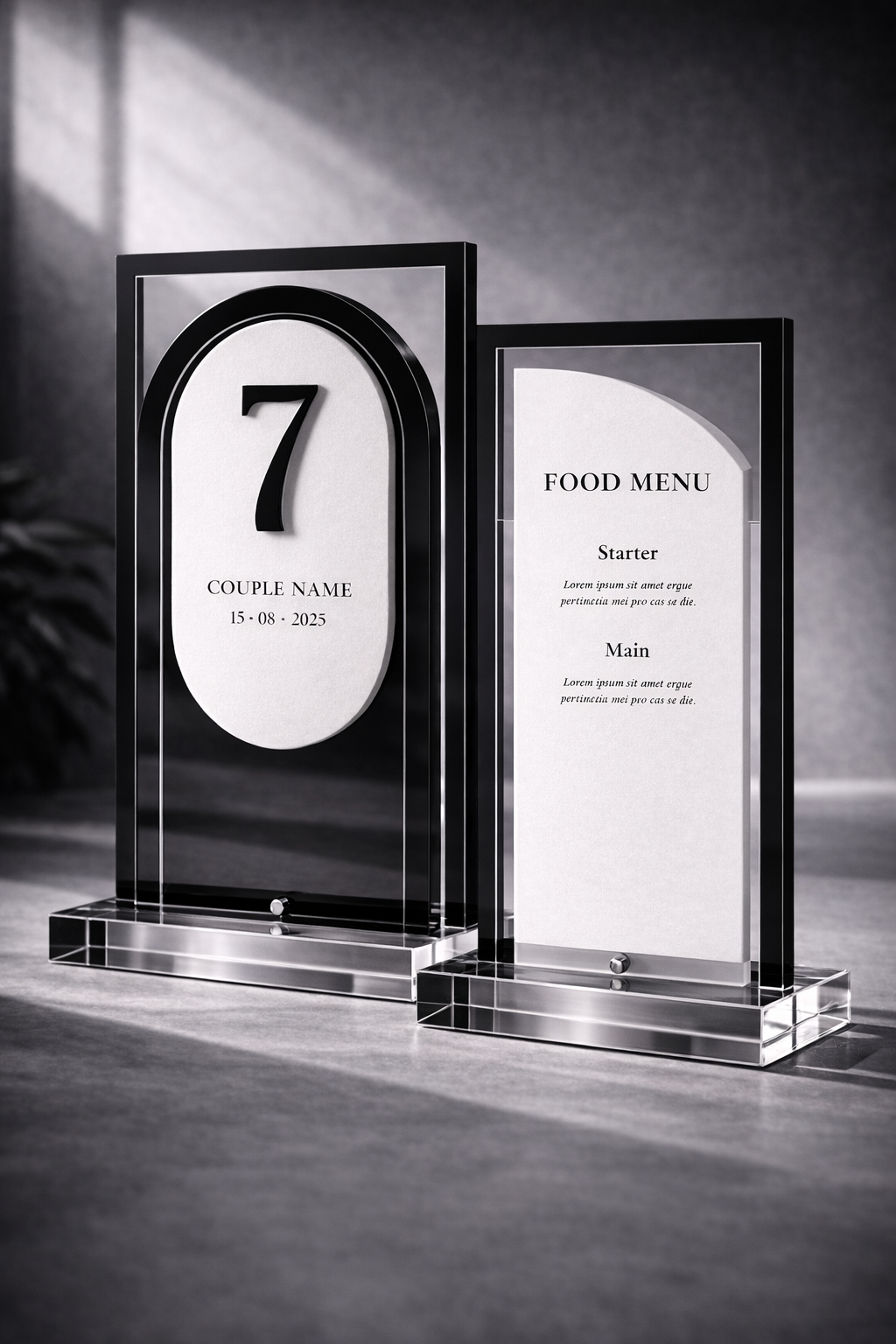 Monochrome Food Menu