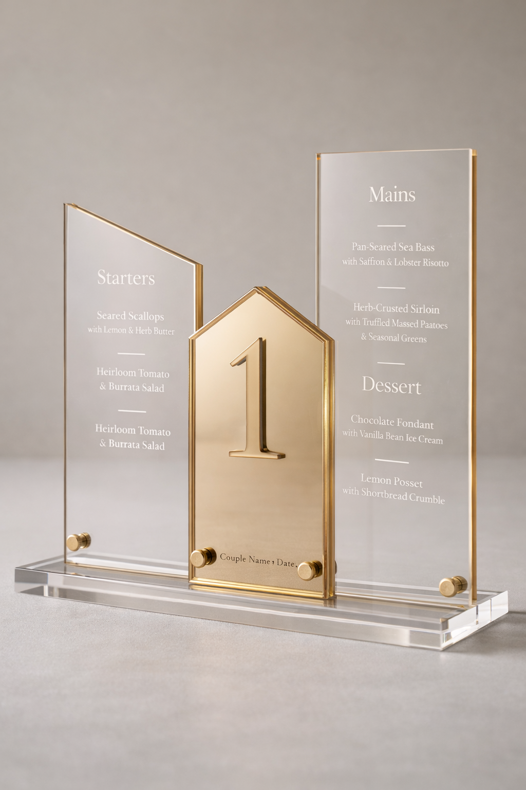 Glasshouse Menu Trio