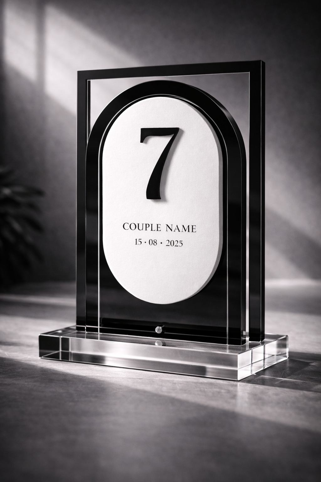 Monochrome Table Number