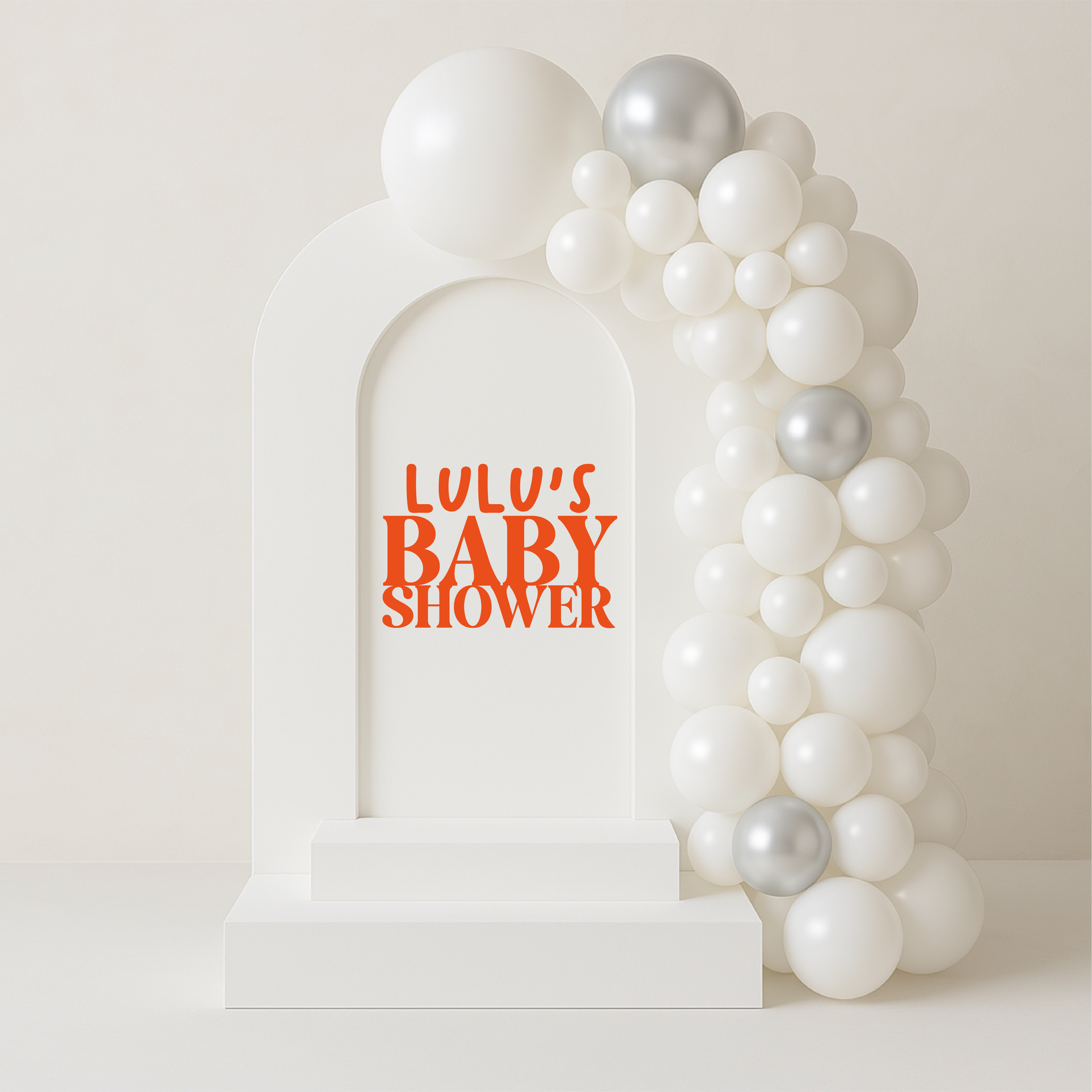 Personalised Baby Shower Backdrop - Arlo & Lulu