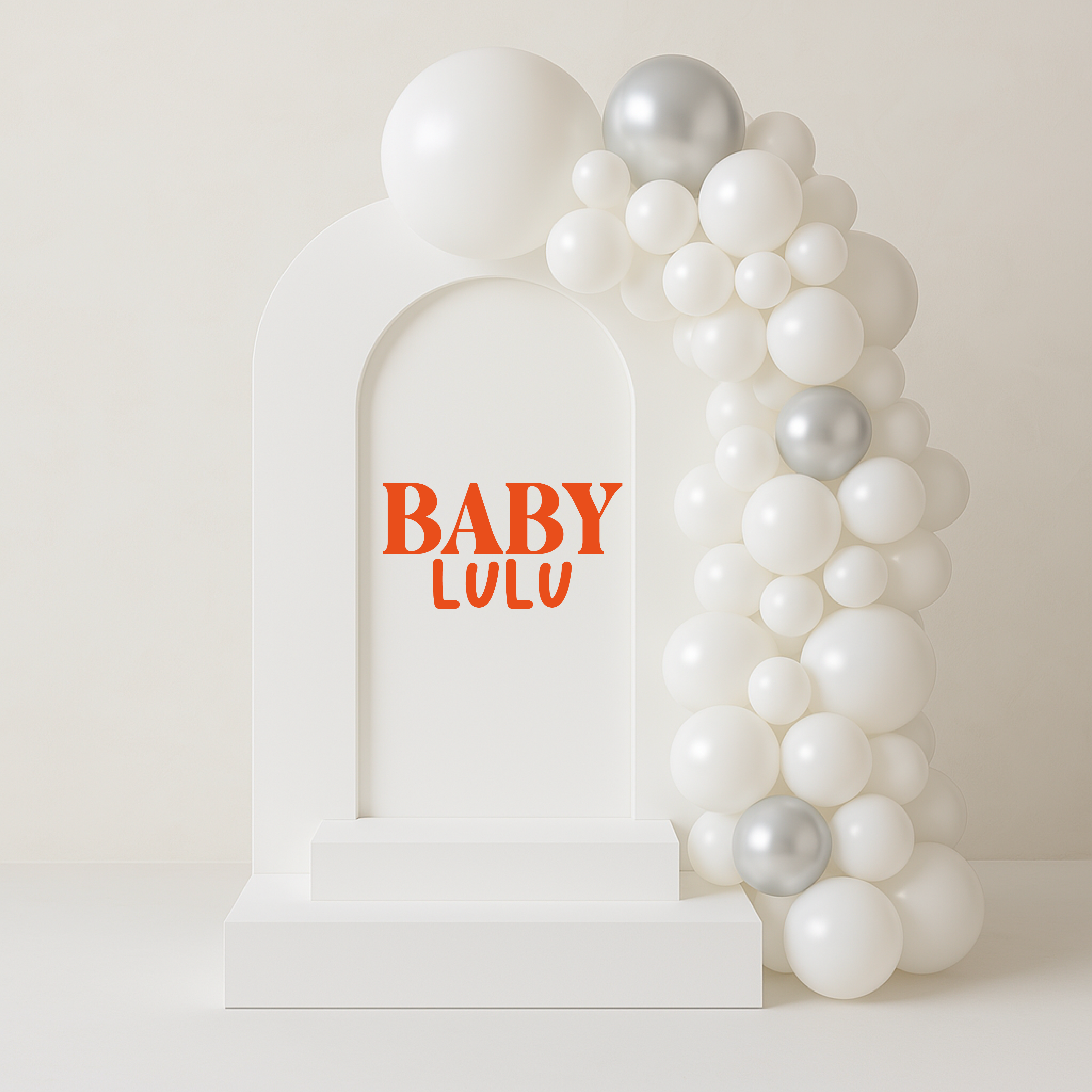 Personalised Baby Shower Backdrop - Arlo & Lulu