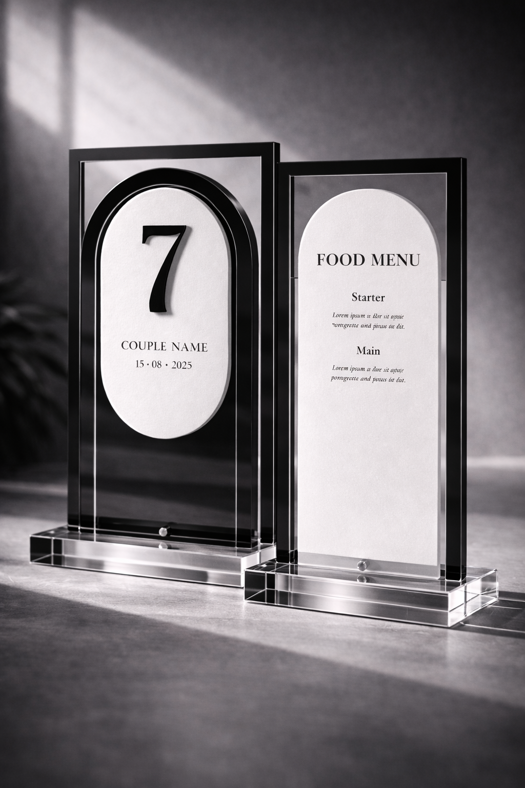 Monochrome Food Menu