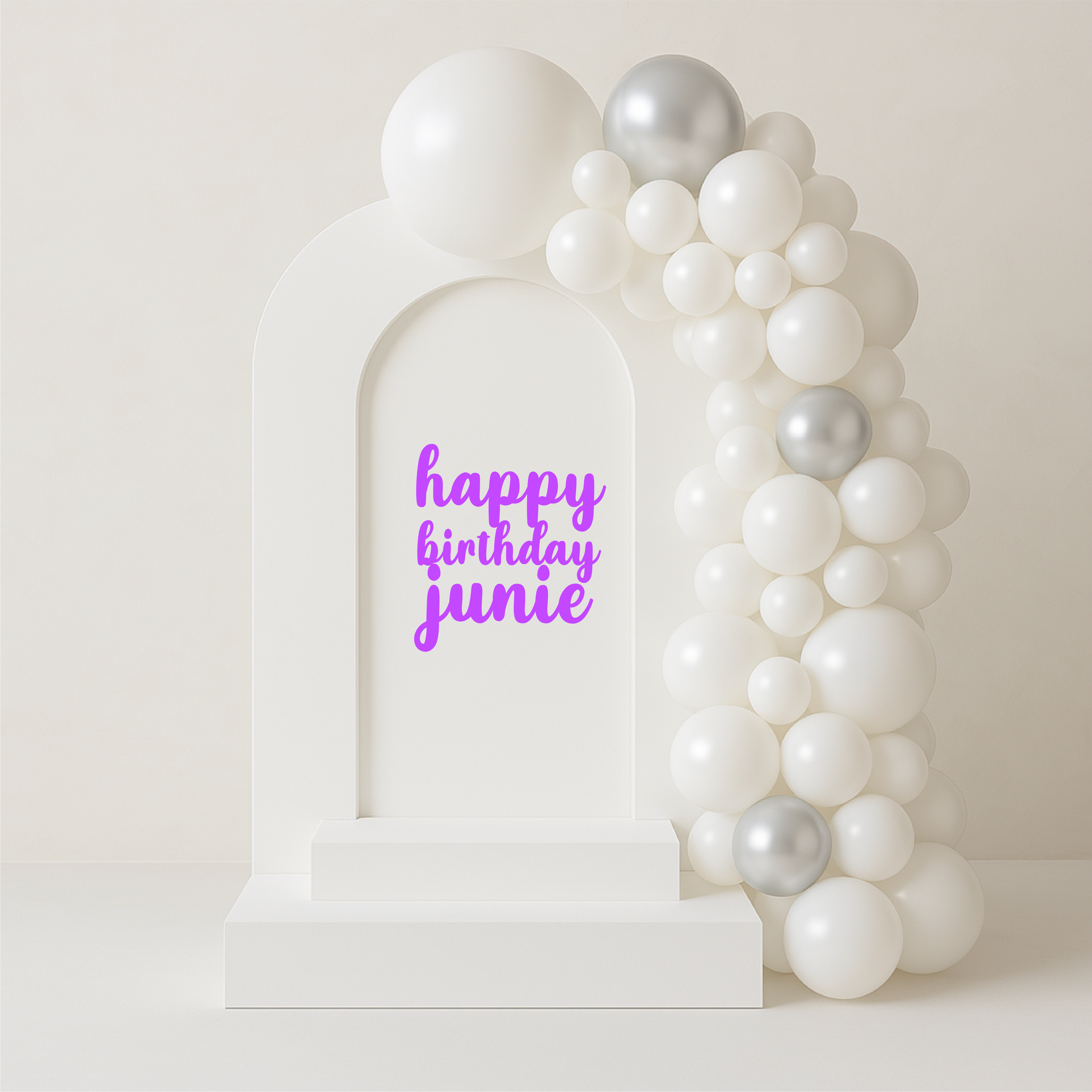 Junie - Birthday Backdrop Sign