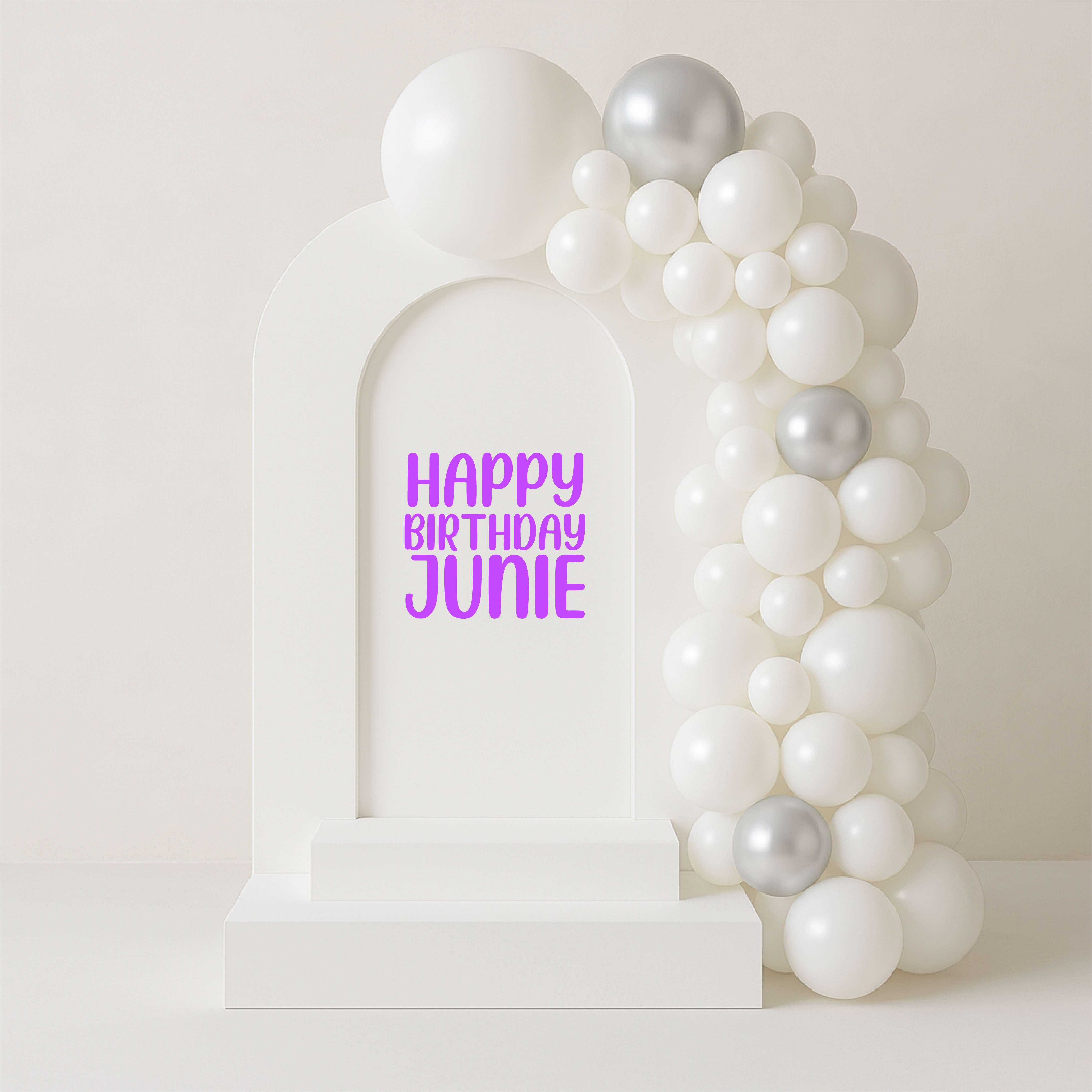 Junie - Birthday Backdrop Sign
